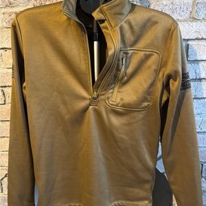 Grunt Style Men's Quarter Zip Sweater - Tan